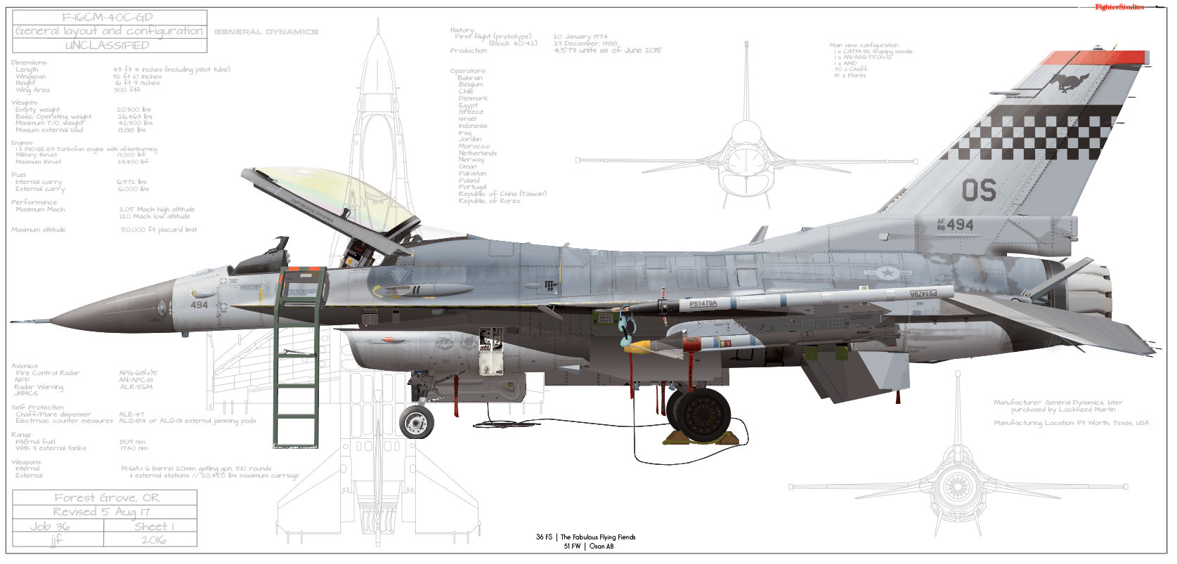 F-16CG Fighting Falcon, 36 FS F-16CG Fighting Falcon, 36 FS